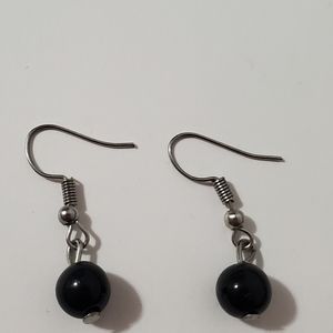 Mini Black Earrings
